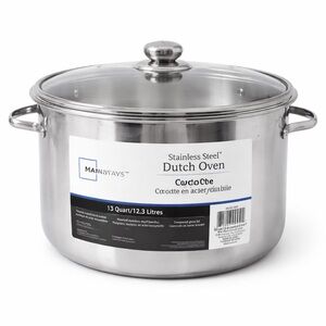 Mainstays Stainless Steel Dutch Oven – 13 Quart / 12.3L